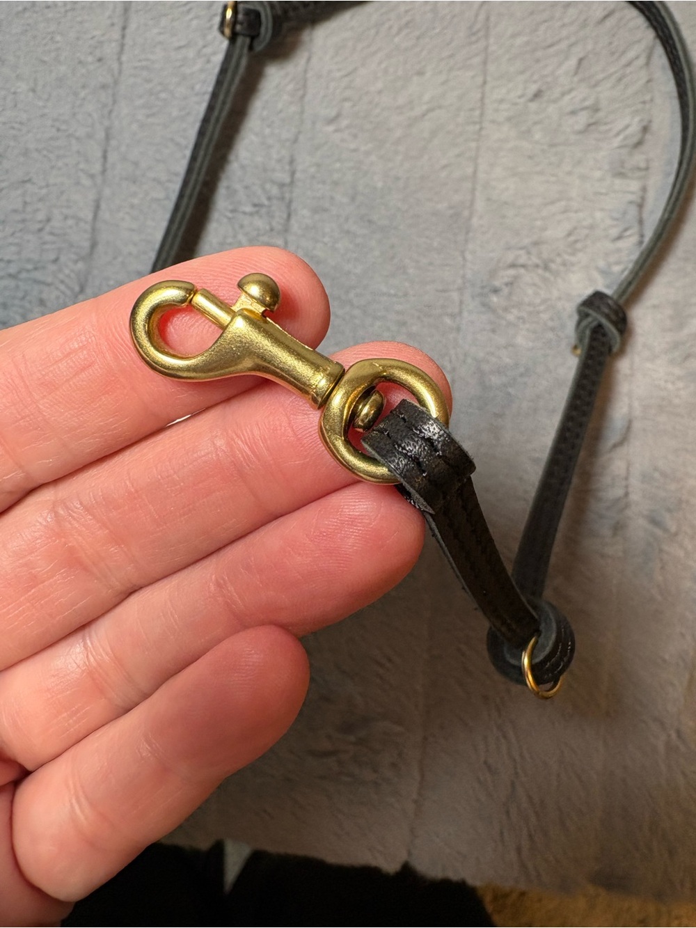 Clare V black leather knotted shoulder strap with O rings - Picture 5 of 5